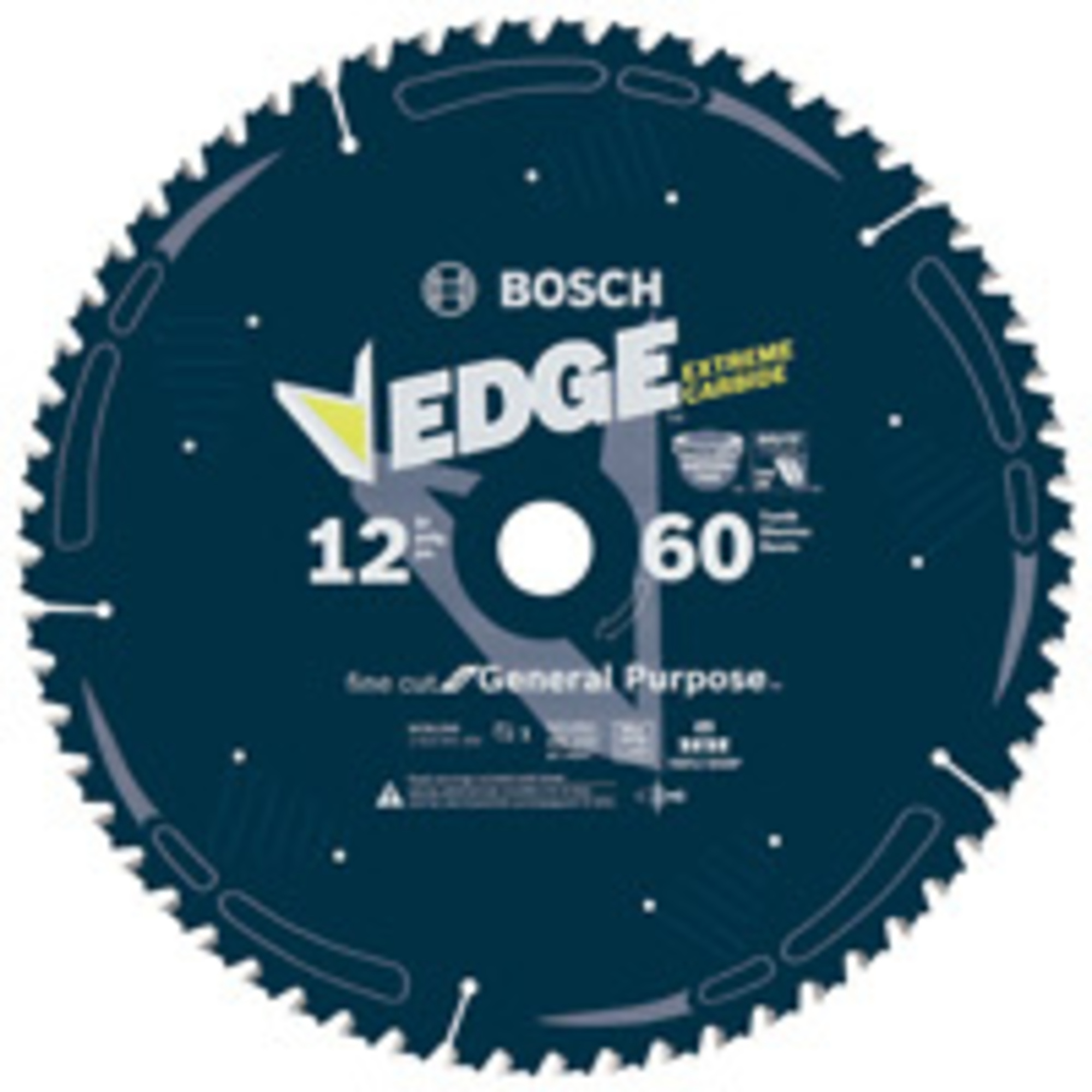 Bosch Edge Circular Saw Blade — 12in., 60 Tooth, Fine Finish, Model# DCB1260